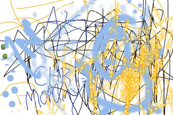 3 year old scribbles in GIMP